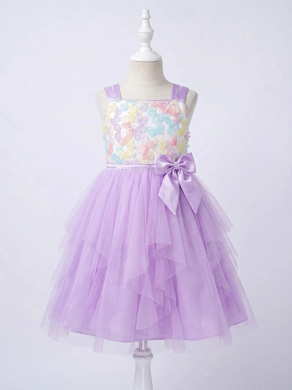 Jona Michelle Girls Floral Tulle Party Dress Size 5 Like New
